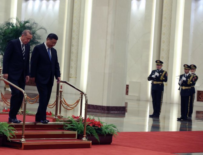 Erdoğan Çin’de Resmi Törenle Karşılandı