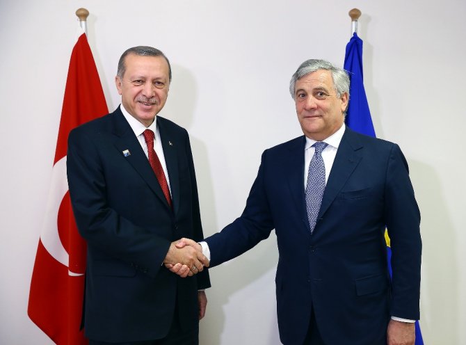Erdoğan, Ap Başkanı Tajani’yi Kabul Etti