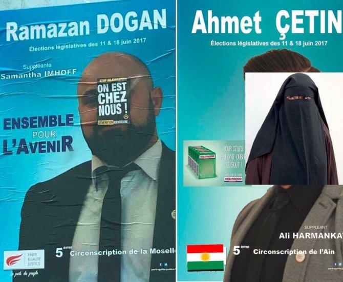 Fransa’da Türk Adayların Afişlerine Çirkin Saldırı