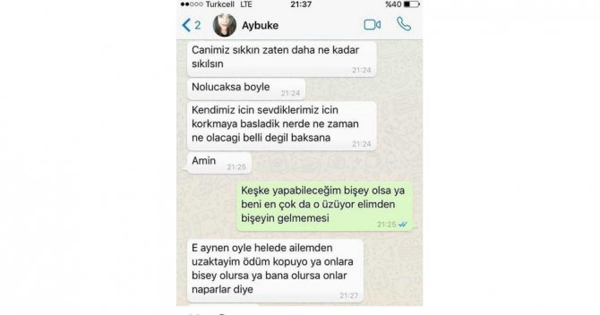 Aybuke Öğretmenin Son Yazışması Ortaya Çıktı