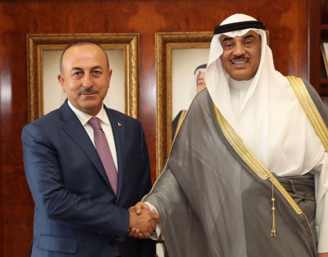 Çavuşoğlu Kuveytli Mevkidaşı El Sabah İle Görüştü