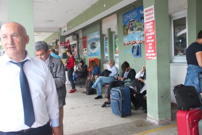 Giresun’da Otogarında Bayram Öncesi Sakinlik Yaşanıyor