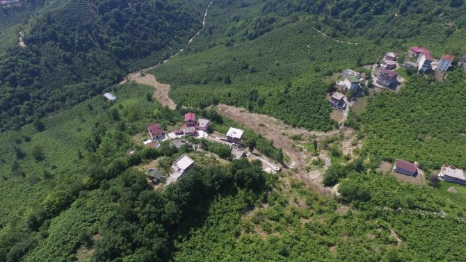 Trabzon’da Heyelanın Boyutu Havadan Böyle Görüntülendi