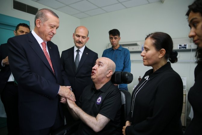 Erdoğan’dan Darbeciler Tarafından Vurulan Aslan’a Ziyaret
