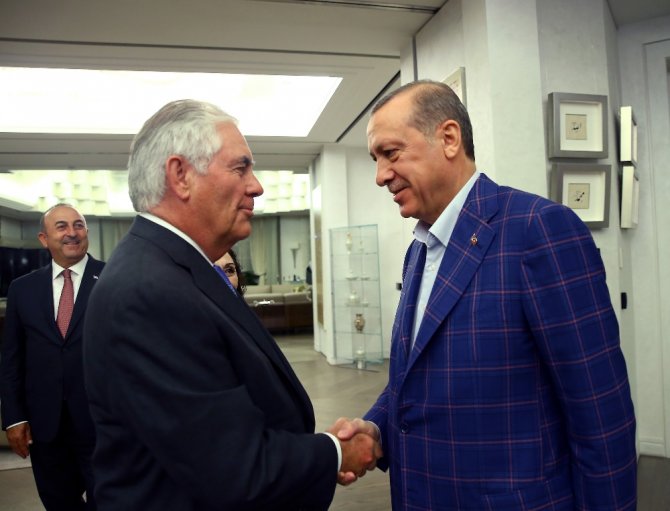 Erdoğan Tillerson’ı Kabul Etti