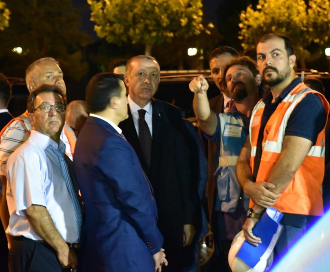 Erdoğan, 15 Temmuz Anıtı’nı İnceledi