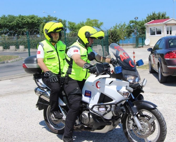 Trabzon’da Trafik Sıkıştığında Sağlık İçin Onlar Devreye Giriyor