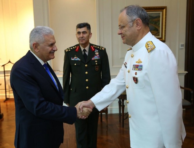 Kuvvet Komutanlarından Başbakan Yıldırım’a Veda Ziyareti
