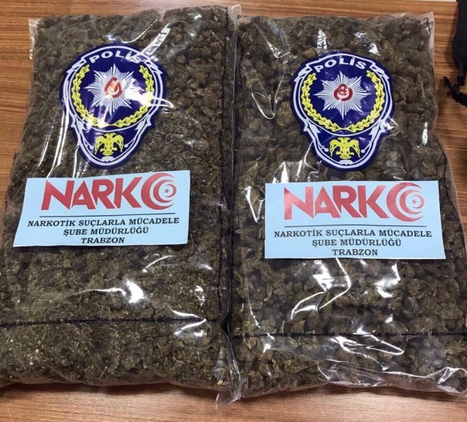 Trabzon’da 2 Kilo Skunk Ele Geçirildi