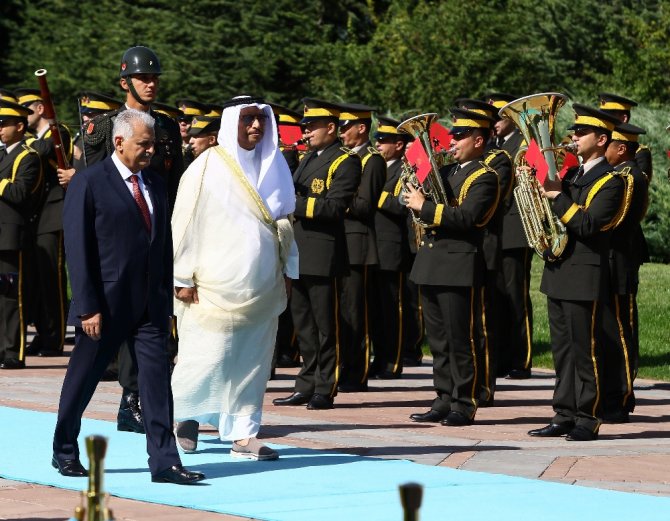 Başbakan Yıldırım Kuveytli Mevkidaşını Törenle Karşıladı