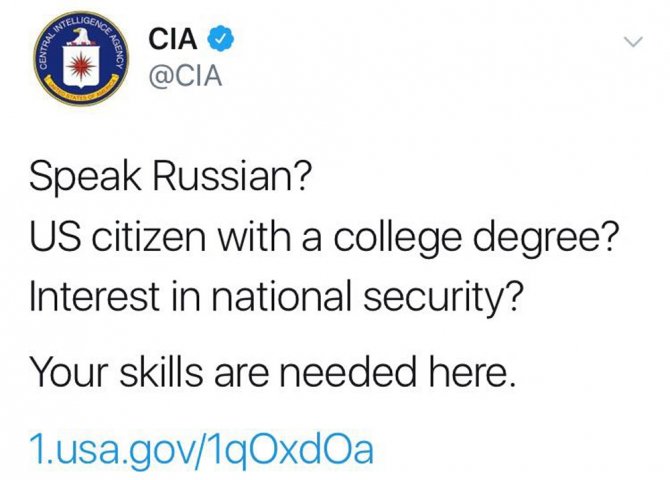 Cıa, Rusça Konuşan Elaman Arıyor