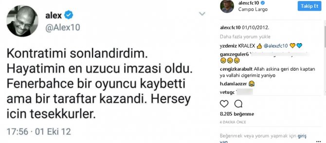 Fenerbahçe’den Ayrılışının 5. Yılında Duygusal Paylaşım