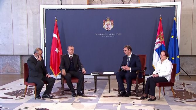 Erdoğan Aleksandar Vuçiç İle Görüştü