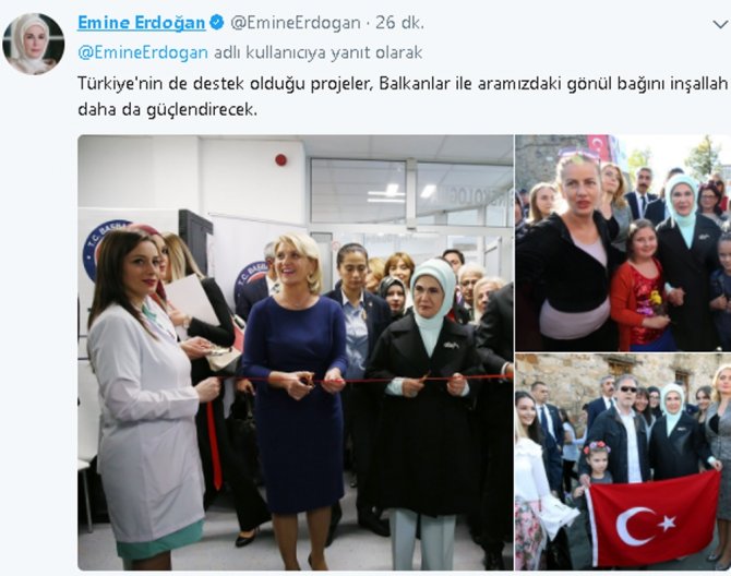 Emine Erdoğan Twitter’dan İlk Paylaşımını Yaptı