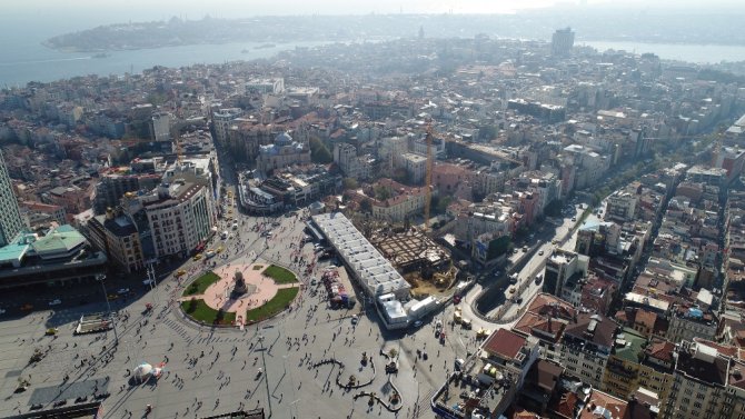 Taksim Camii’nin Son Durumu Havadan Görüntülendi