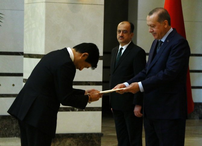 Erdoğan, Japonya Büyükelçisini Kabul Etti