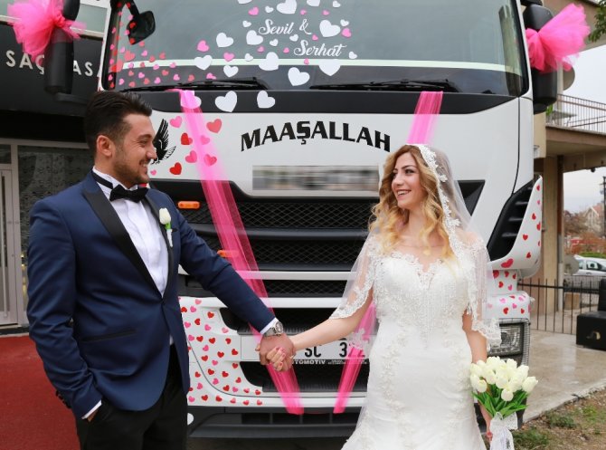 Tır Gelin Arabası Oldu