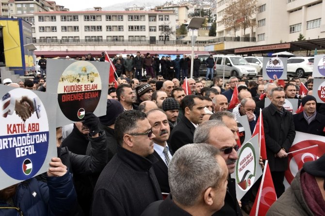 Gümüşhane’de Stk’lar Abd’nin Kudüs Kararını Protesto Etti