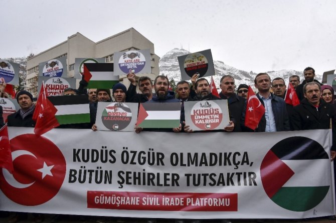 Gümüşhane’de Stk’lar Abd’nin Kudüs Kararını Protesto Etti