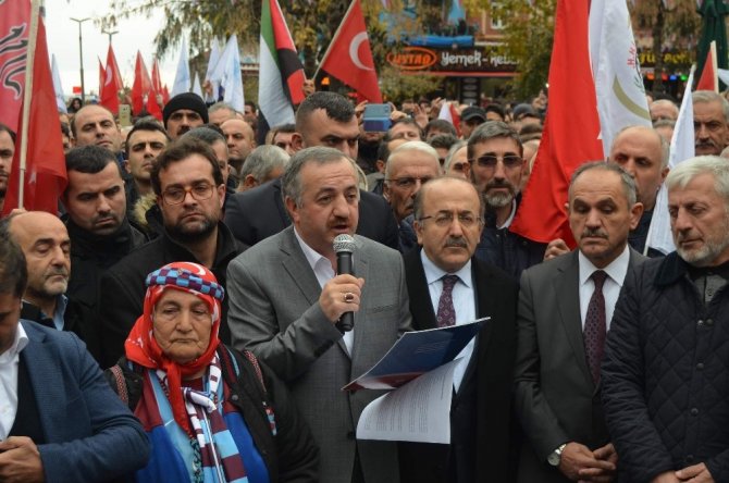 Trabzon’da Stk’lardan ’Kudüs’ Protestosu
