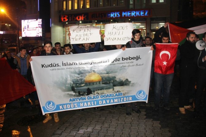 Artvin’de Ülkü Ocakları’ndan Kudüs Tepkisi