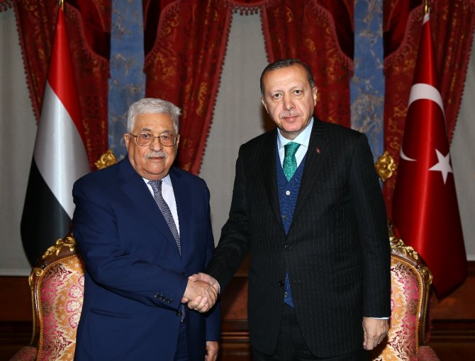 Cumhurbaşkanı Erdoğan, Mahmud Abbas’la Görüştü
