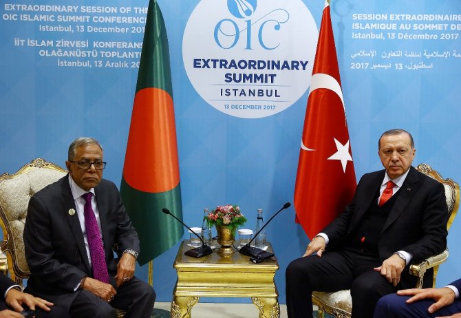 Erdoğan, Bangladeş Cumhurbaşkanı Hamid İle Görüştü