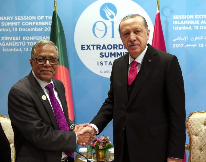 Erdoğan, Bangladeş Cumhurbaşkanı Hamid İle Görüştü