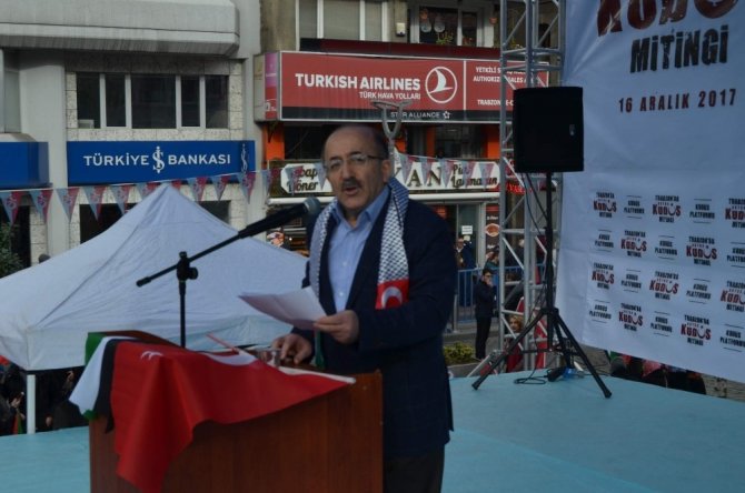 Trabzon’da İsrail Ve Abd’ye Tepki
