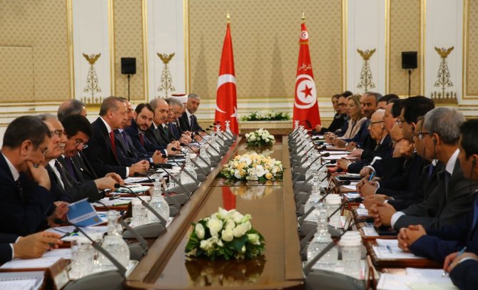 Erdoğan Tunuslu Mevkidaşı İle Görüştü