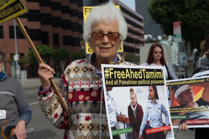 Abd’de Ahed Tamimi’ye Destek Gösterisi