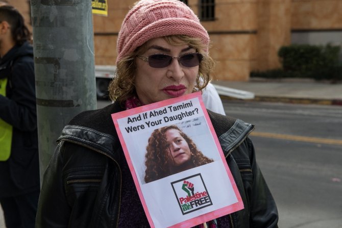 Abd’de Ahed Tamimi’ye Destek Gösterisi