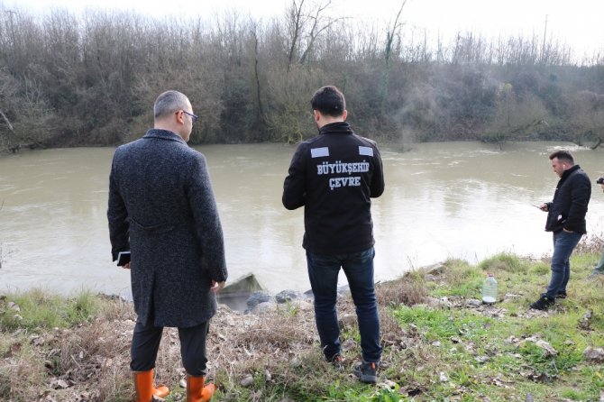 Sakarya Nehri’ne Akan Kimyasal Atık Nehri Siyaha Bürüdü