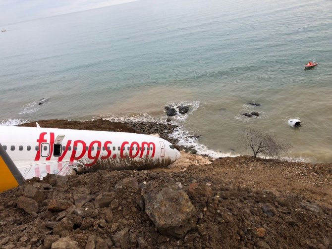 Pegasus Havayolları Yetkilileri Pistten Çıkan Uçakları İle İlgili Trabzon’a Gelerek İnceleme Başlattı