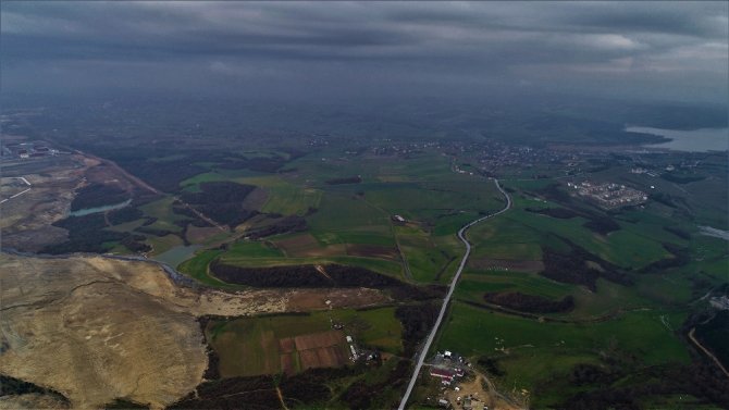 Kanal İstanbul Güzergahındaki O Köy Havadan Görüntülendi