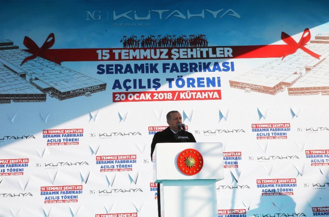 Erdoğan, 15 Temmuz Şehitleri Seramik Fabrikası’nı Üretime Açtı