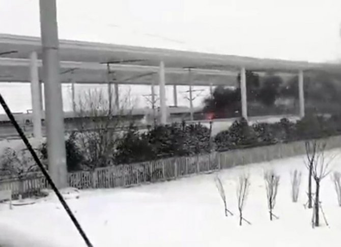 Çin’de Hızlı Tren Alev Aldı