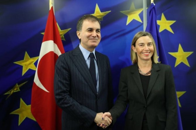 Ab Bakanı Çelik, Mogherini İle Görüştü
