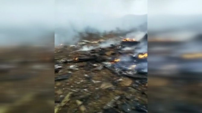 Çin’de Askeri Uçak Düştü