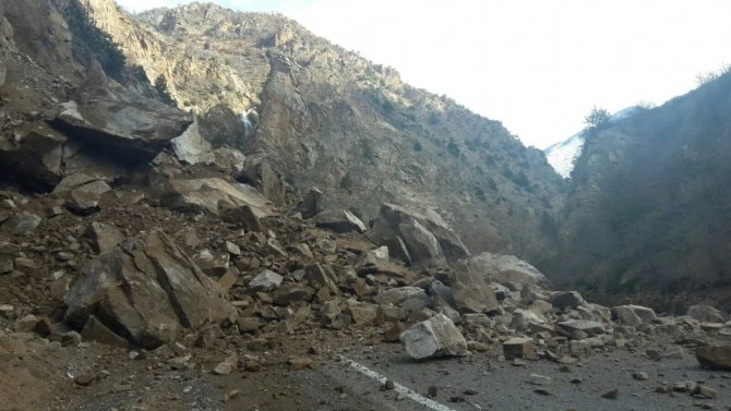 Artvin-ardahan Karayolu’nda Heyelan