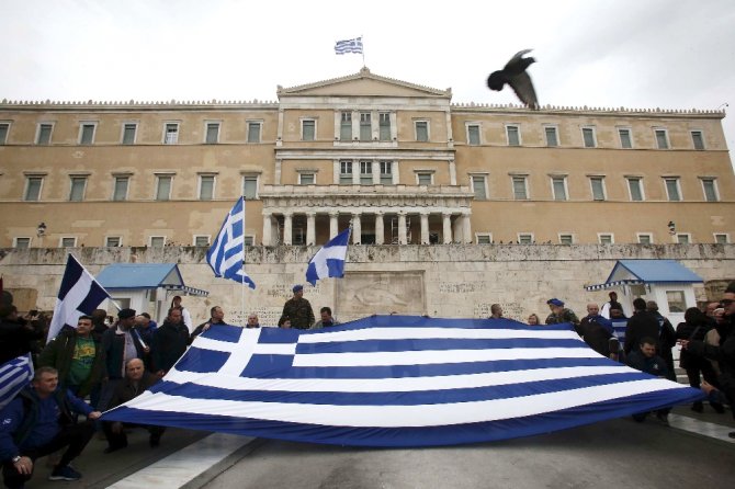 Atina’da Makedonya Protestosu