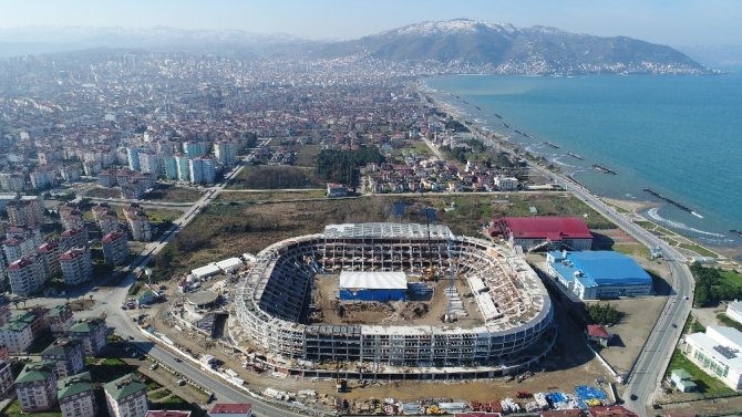 Yapımı Devam Eden Ordu Stadyumu Böyle Görüntülendi