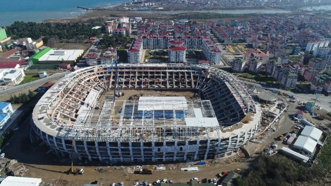 Yapımı Devam Eden Ordu Stadyumu Böyle Görüntülendi