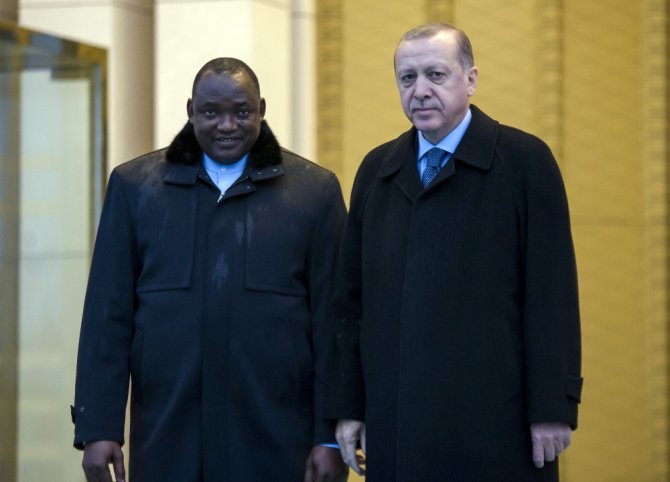 Cumhurbaşkanı Erdoğan Gambiyalı Mevkidaşını Resmi Törenle Karşıladı