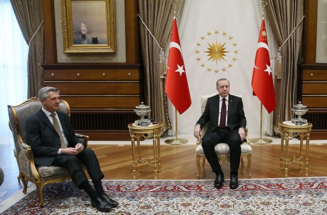 Erdoğan, Bm Mülteciler Yüksek Komiserini Kabul Etti