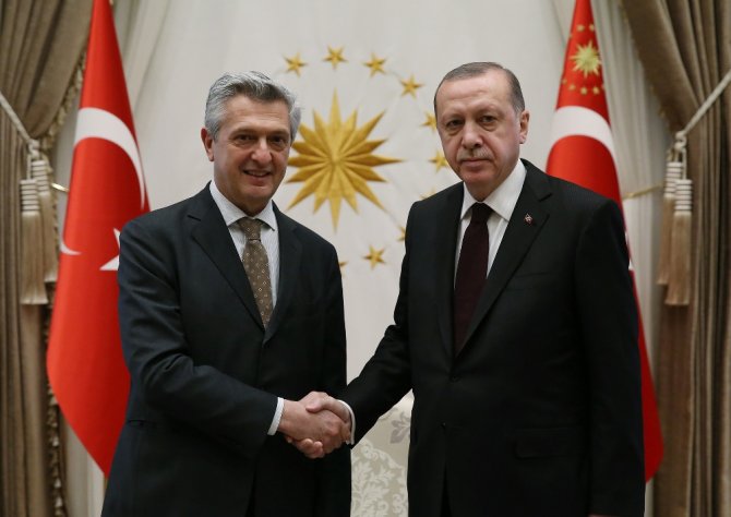 Erdoğan, Bm Mülteciler Yüksek Komiserini Kabul Etti