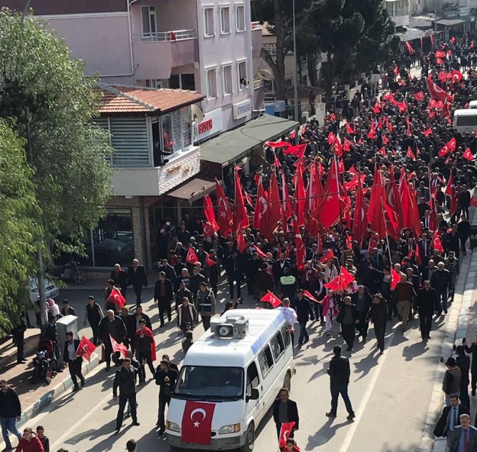 Hatay’da Afrin Şehitlerine Saygı, Mehmetçiğe Moral Yürüyüşü