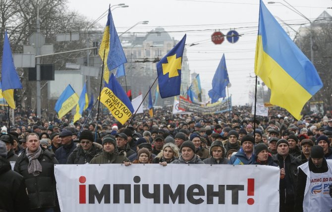 Ukrayna’da Saakaşvili’ye Destek Gösterisi
