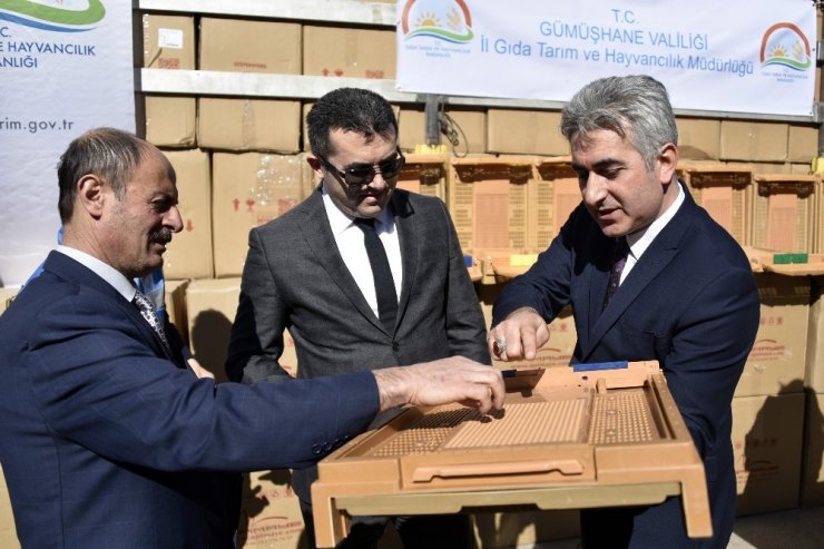 Gümüşhane’de Arıcılara 2 Bin 500 Polen Tuzaklı Kovan Altlığı Daha Dağıtıldı