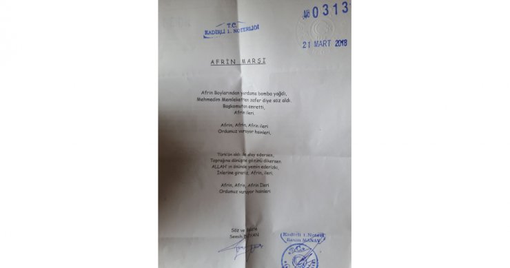 Muhtardan Afrin Marşı